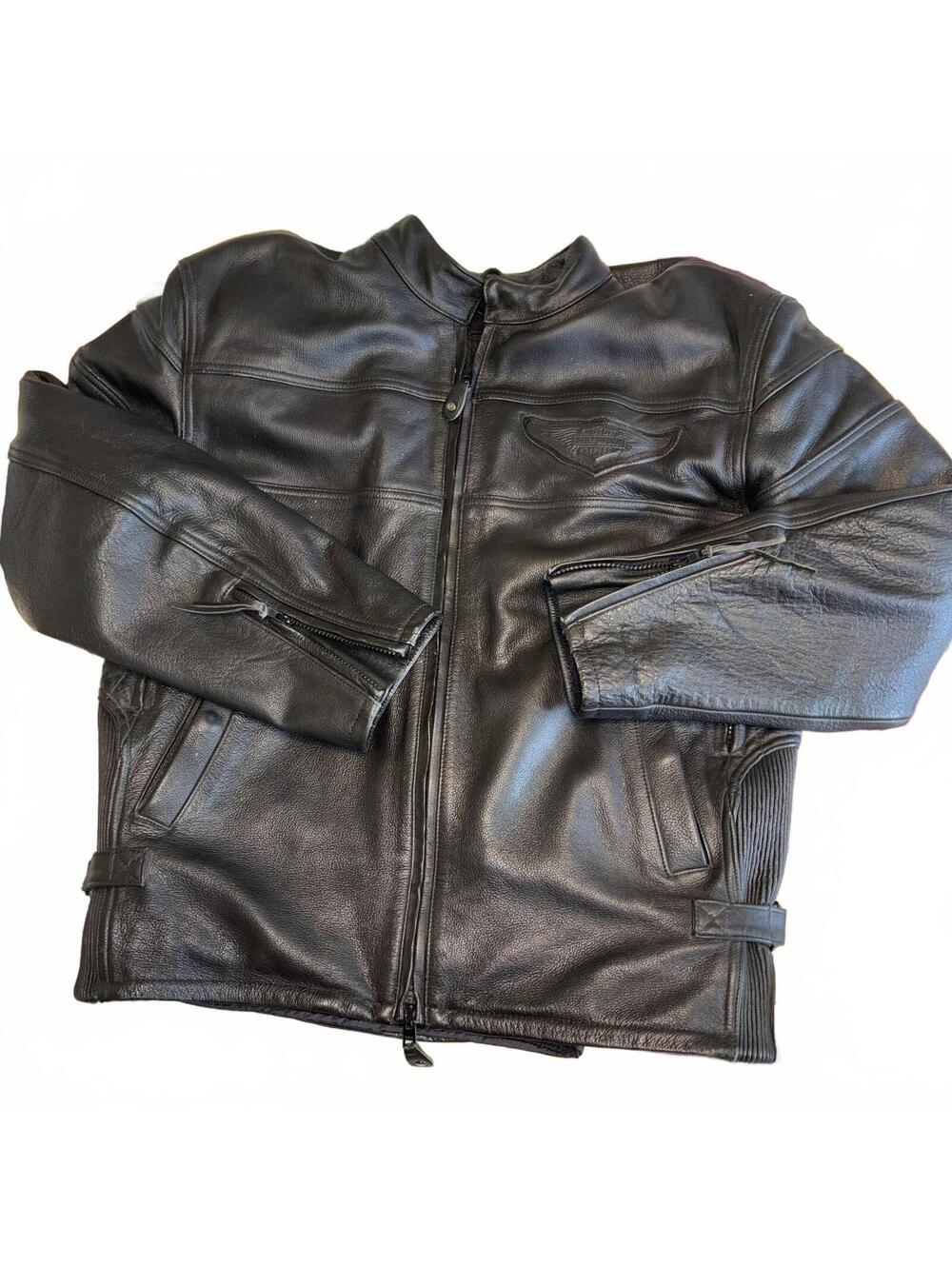 Harley-Davidson American Legend 90s Mens L Quilted Leather Motorcycle Jacket - Picture 2 of 9